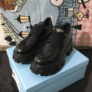 Prada women's black loafers